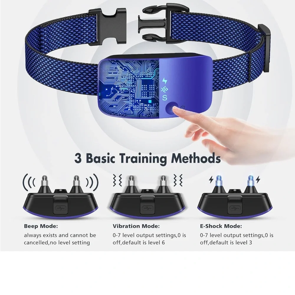 Bark Collar for Dogs,Rechargeable Training Collar with‎ 7 Adjustable Sensitivity